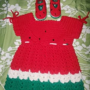 Vestido a crochet de sandía